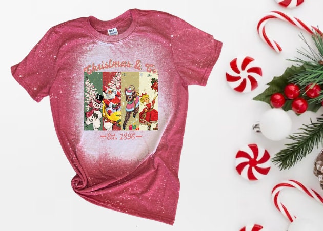 Vintage Christmas & Co. Bleached T-shirt: Winter Holiday Tee - Etsy