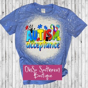 Autism Acceptance Bleached Shirt, Autism Awareness T-Shirt, Accept Autism Tee, Autism Teacher Shirt, Special Ed Teacher Tee