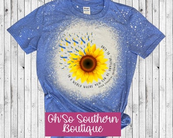 Sunflower Down Syndrome Awareness Bleach Shirt