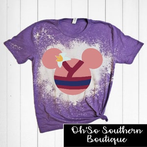 Mulan Mickey Ears Bleached Shirt