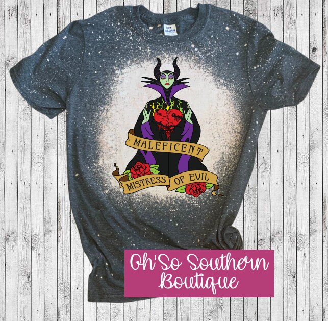 Maleficent Mistress of Evil Banner Blrached Shirt