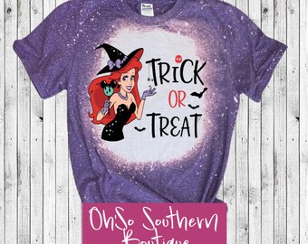 Ariel Trick or Treat Bleached Shirt