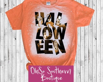 Disney Villains Halloween Bleached Shirt