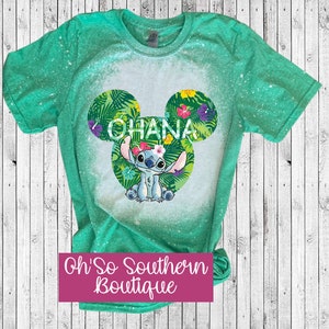Stitch Ohana Tropical Shirt, Stitch Graphic Tee, Lilo and Stitch T-Shirt, Disney Trip Shirt