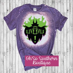 Evil Queen Long Live Evil Bleached Shirt, Evil Queen,  Disney evil queen, Disney trip,  Disney gift,  Unisex shirt,  youth shirt, Maleficent