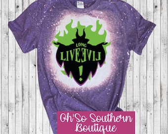 Evil Queen Long Live Evil Bleached Shirt, Evil Queen,  Disney evil queen, Disney trip,  Disney gift,  Unisex shirt,  youth shirt, Maleficent