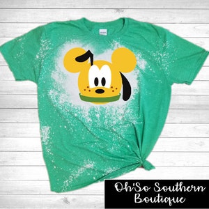 Pluto Mickey Ears Bleached Shirt,  Disney Shirt,  Dog shirt,  Pluto Shirt,  Mickey Ears Shirt,  Family Trip Shirt,