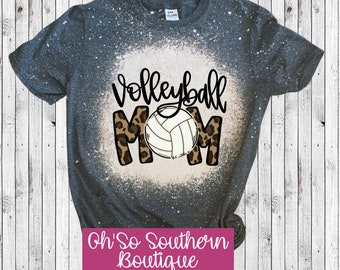 Volleyball Mom Bleached Shirt