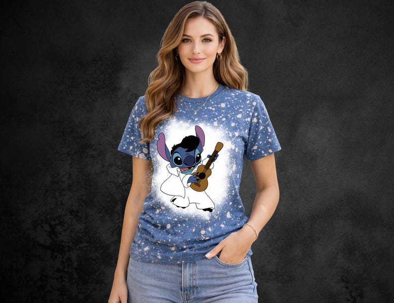 Elvis Stitch Shirt, Stitch Graphic Tee, Lilo and Stitch Shirt, Disney Trip T-Shirt Bild 1