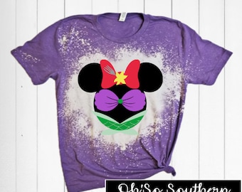 Ariel Mickey Ears  Bleached Shirt