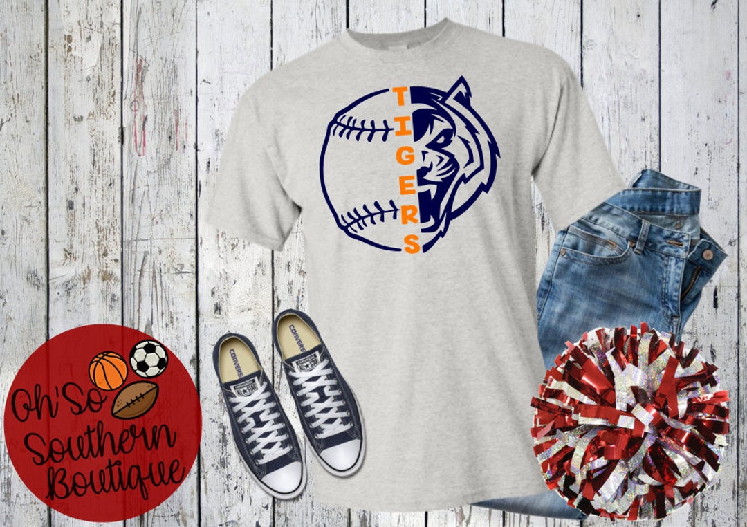 Split Tigers Baseball Shirt - Etsy