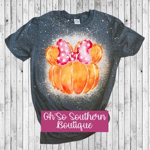 Minnie Pumpkin Bleached Shirt