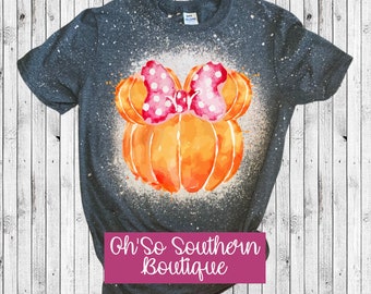 Minnie Pumpkin Bleached Shirt