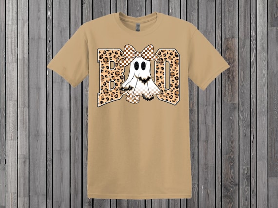 Boojee Ghost Graphic Tee | Leopard Print, Spooky Season