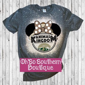 Animal Kingdom Minnie Head Hat Bleached Shirt