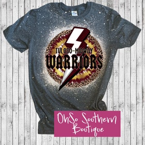 Leopard Warriors Lightning Bolt Bleached Shirt