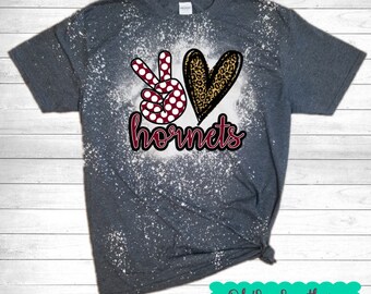 Bleached Peace, Love, Hornets T-Shirt