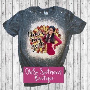 Personalized That&#39;s My Girl Cheerleader Bleached Shirt
