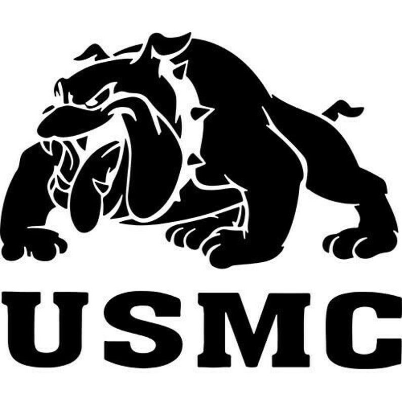 USMC Bulldog Vinyl Decal Marine Corps Stickers Car Window Etsy