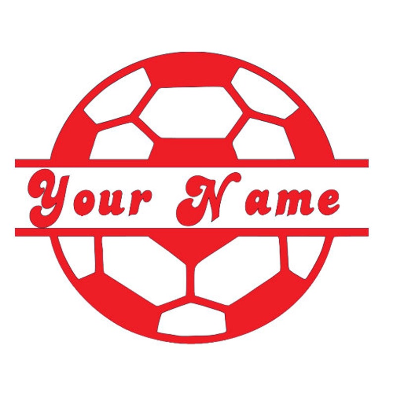Vinyl Decal Soccer Ball with Your Name Sports Names School Etsy