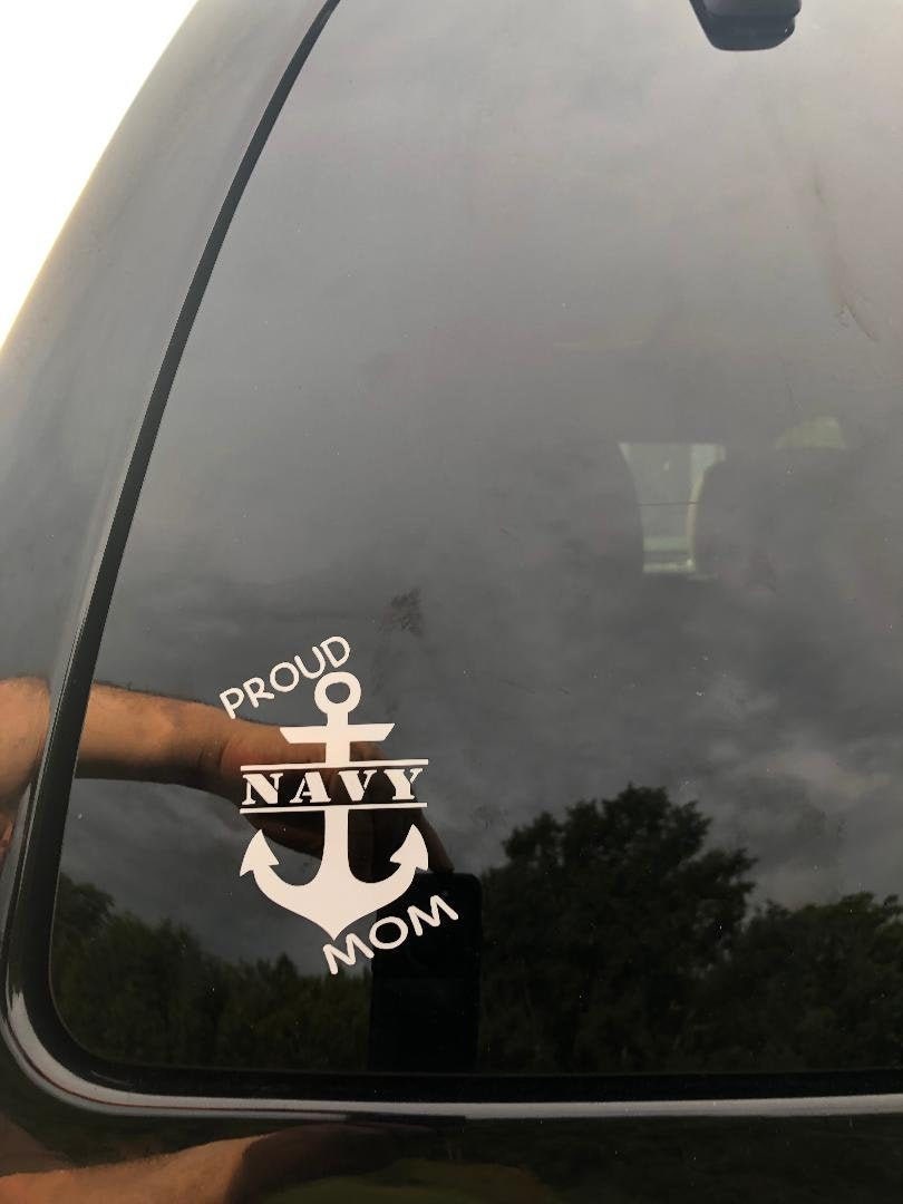 Proud Navy Mom Car Decal Vinyl Sticker 6" F41 Soldier Troops Pride Military Love 