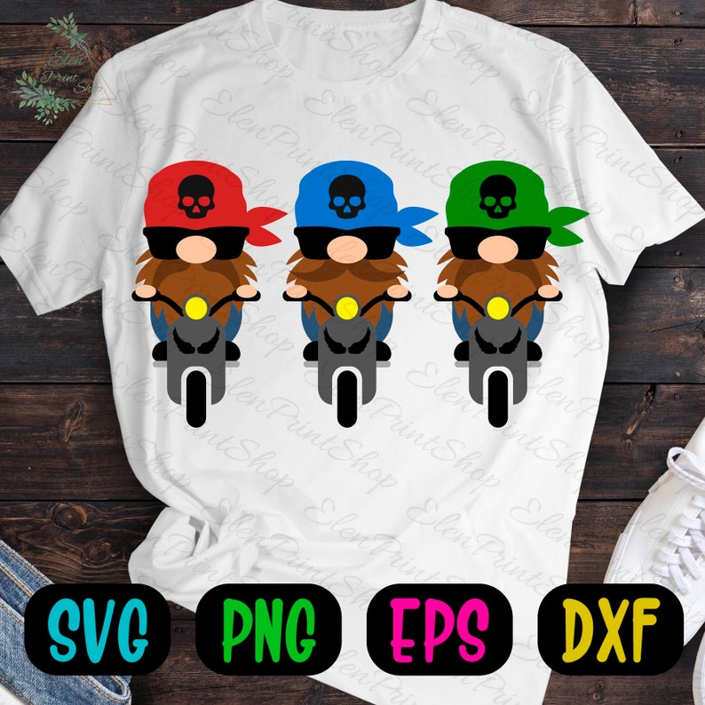 Download Gnomes Bikers SVG Motorcycle Svg Dad Svg Three Gnomes Svg Bike | Etsy