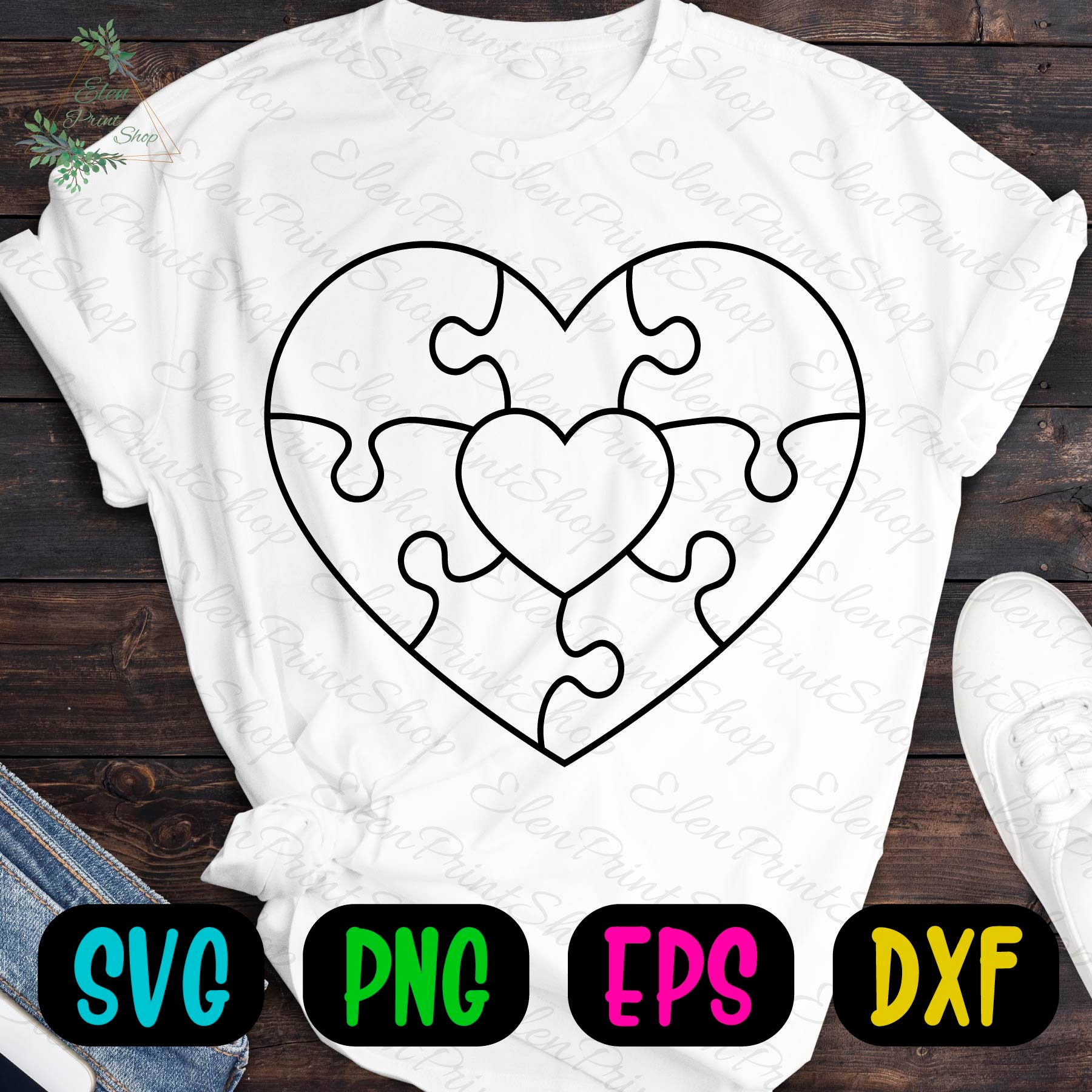 Puzzle Heart SVG Autism Svg Autism Awareness Svg Puzzle Piece | Etsy