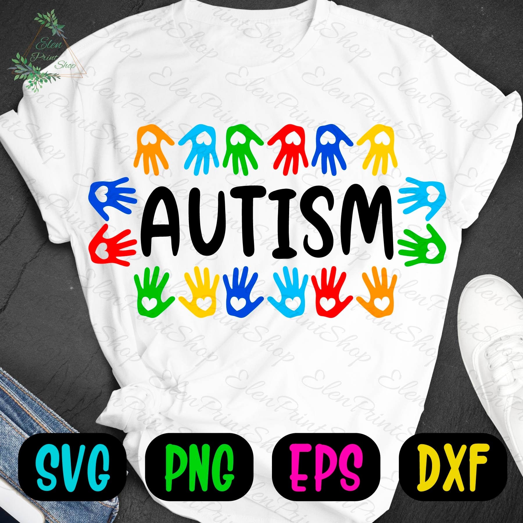 Autism SVG Autism Cut Files Autistic Svg Handprint Svg Autism | Etsy