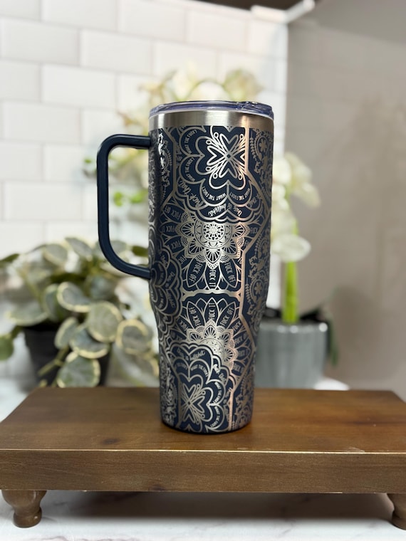 Pretty Cuss Word Mandala 40oz Tumbler Permanently Laser Engraved