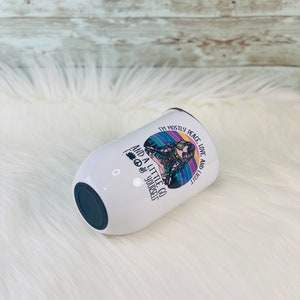 Im Mostly Peace Love and Light and a Little go Fck Yourself 12oz Wine Tumbler Anti-Slip Silicone Bottom This can be personalized image 3