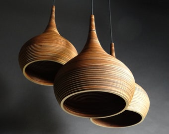 Lampe à suspension en bois Lampe scandinave Suspension - LUXURIA_L30
