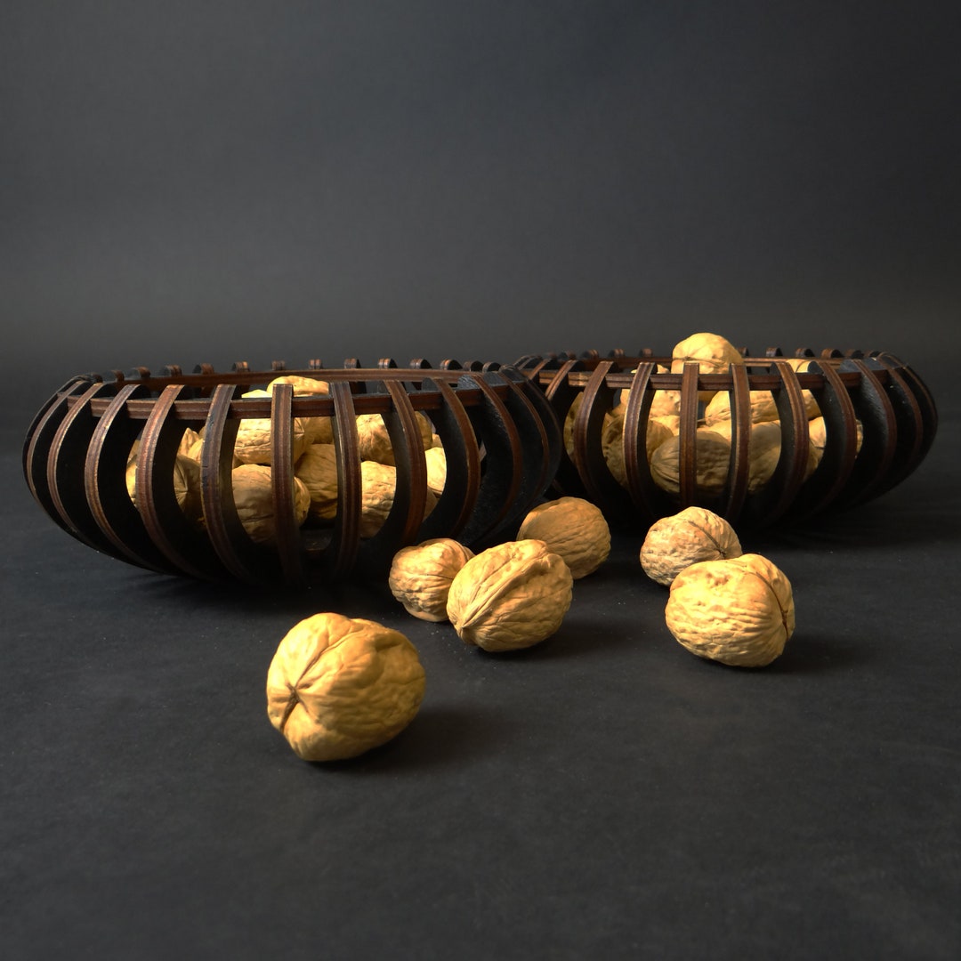 Rustic Bowls Wood Fruit Basket Key Bowl GULA S22 Etsy