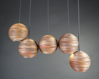 Minimalist Wooden Pendant Light with Modern Poplar Shade for Homes and Offices | AVARITIA L14+