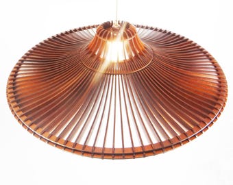 Handcrafted Wooden Pendant Light: Modern Home Office Statement Lamp | SUPERBIA L100