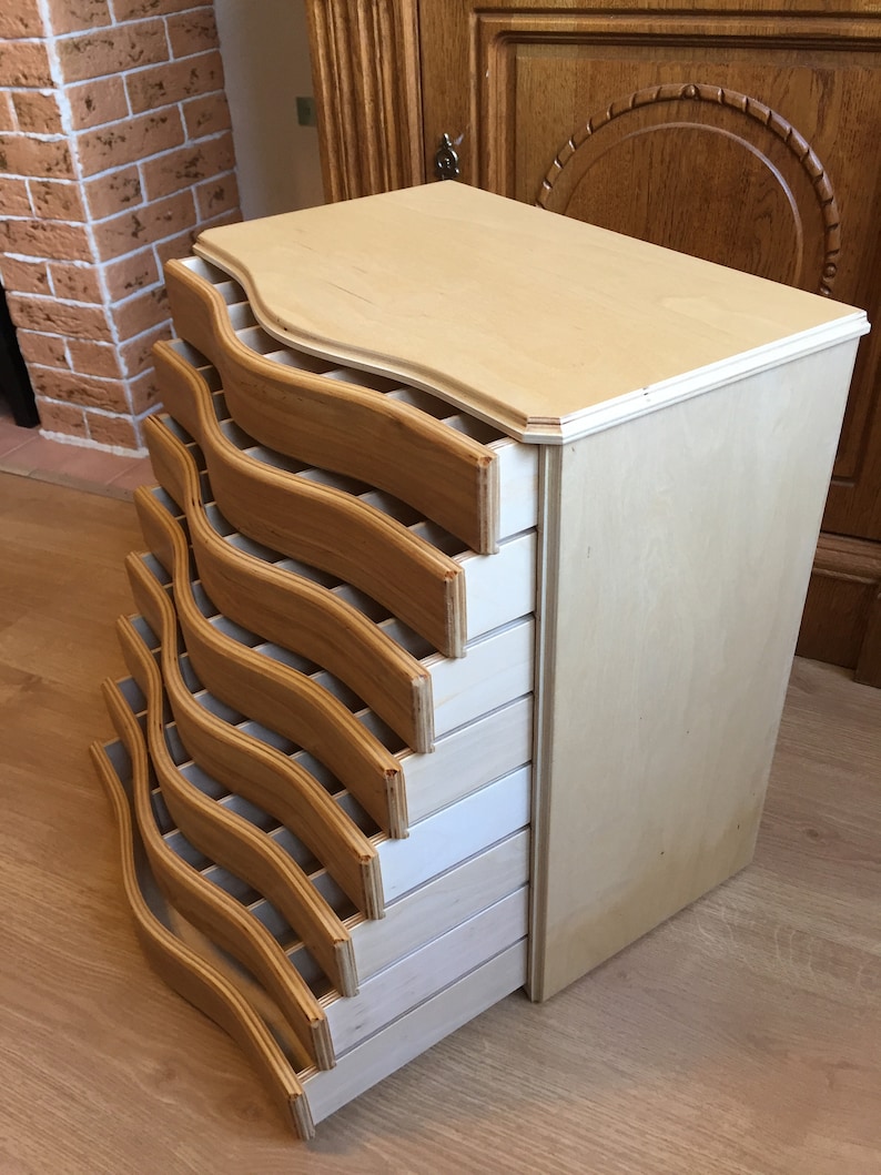 Bent drawers Floss bobbin organizer Crossstitching Etsy