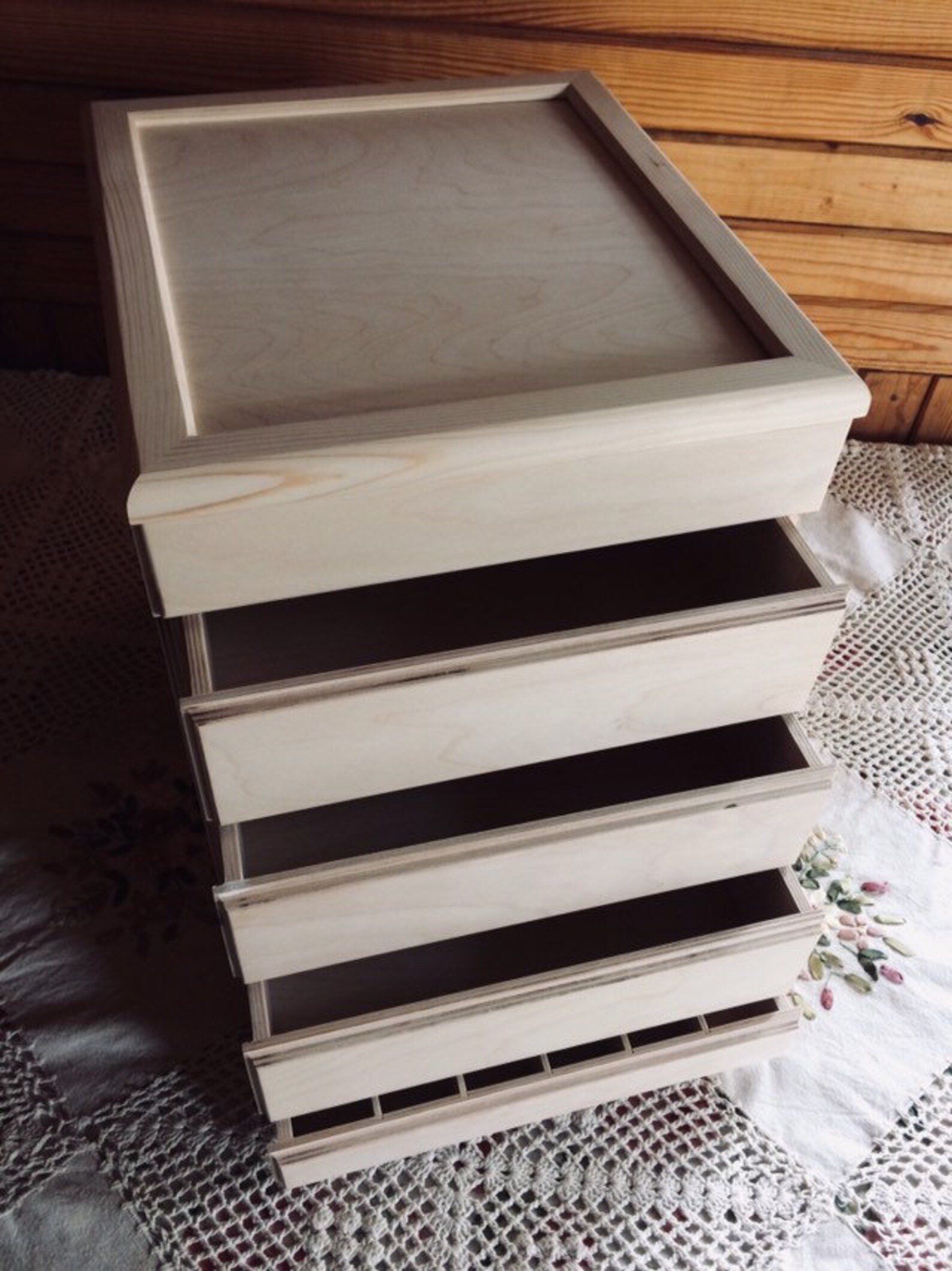 Cofre de hilo de coser de cajones organizador de bobinas de | Etsy