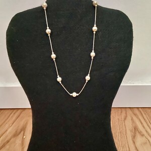 Vintage Sterling Silver Beads Necklace
