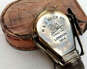 LONDON 1914 ENGRAVED Brass Monocular Binocular Telescope Spyglass Scope with Leather Box Maritime Gift item