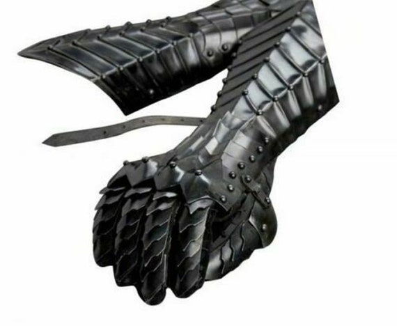 Black Antique Nazgul Gauntlets Stahl Mittelalterliche Rüstung Handschuhe...