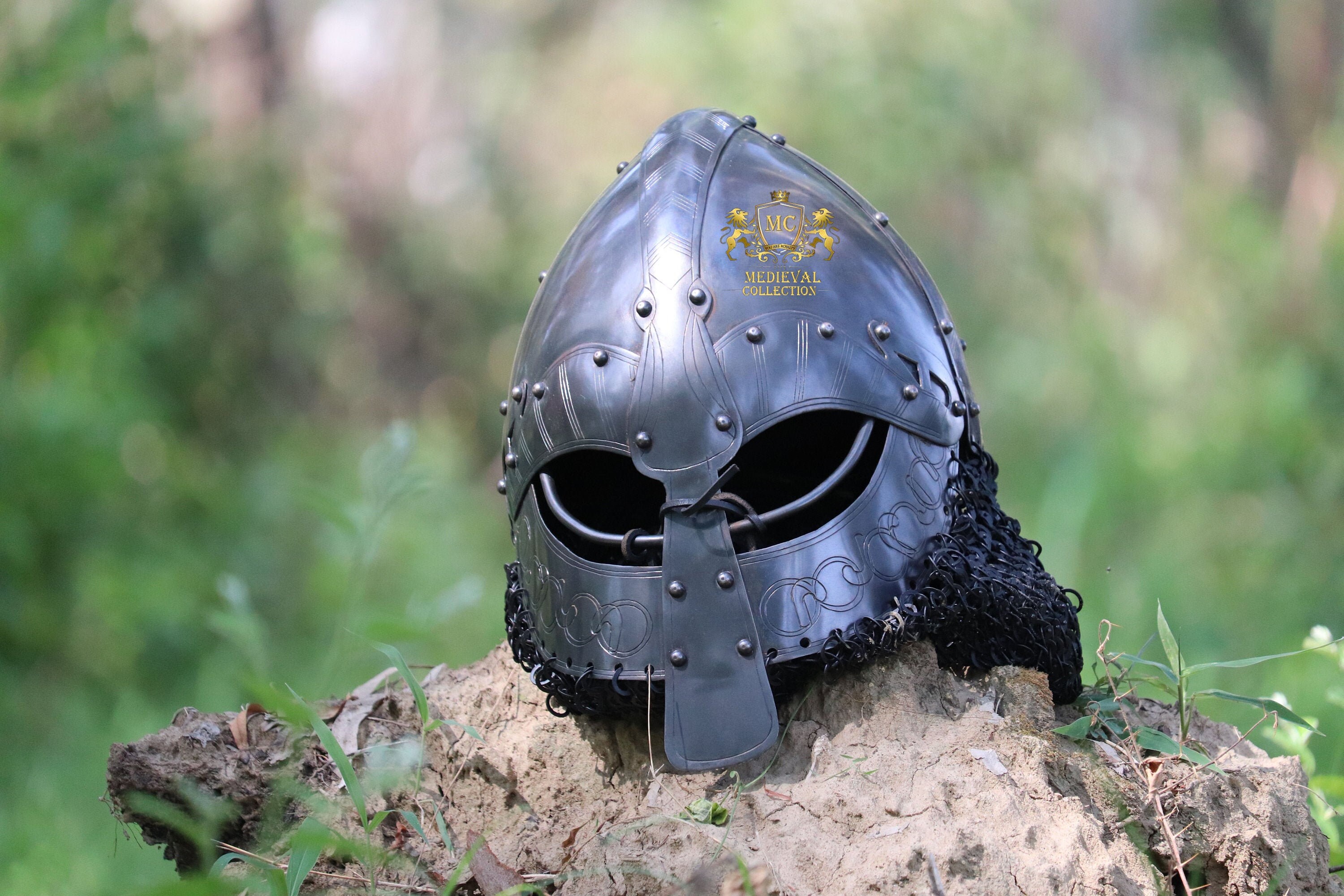 Medieval Viking Warrior Helmet Battle Ready Norman Helmet Etsy