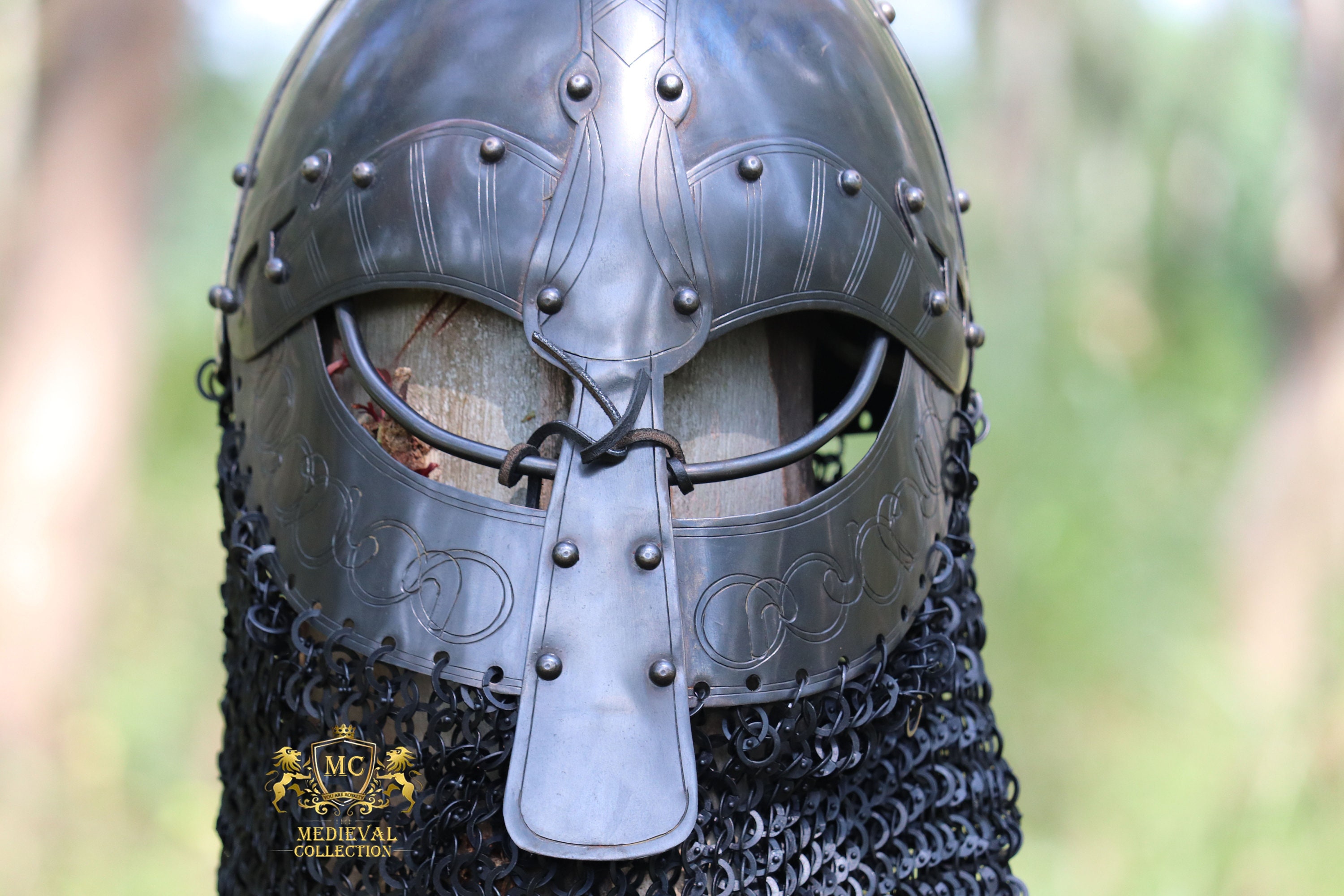 Medieval Viking Warrior Helmet Battle Ready Norman Helmet Etsy