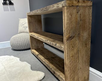 Rustic Storage Unit | Bookshelf | Toy storage made from solid reclaimed pine wood