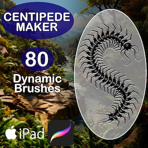 Set di pennelli per tatuaggi Procreate Brush millepiedi