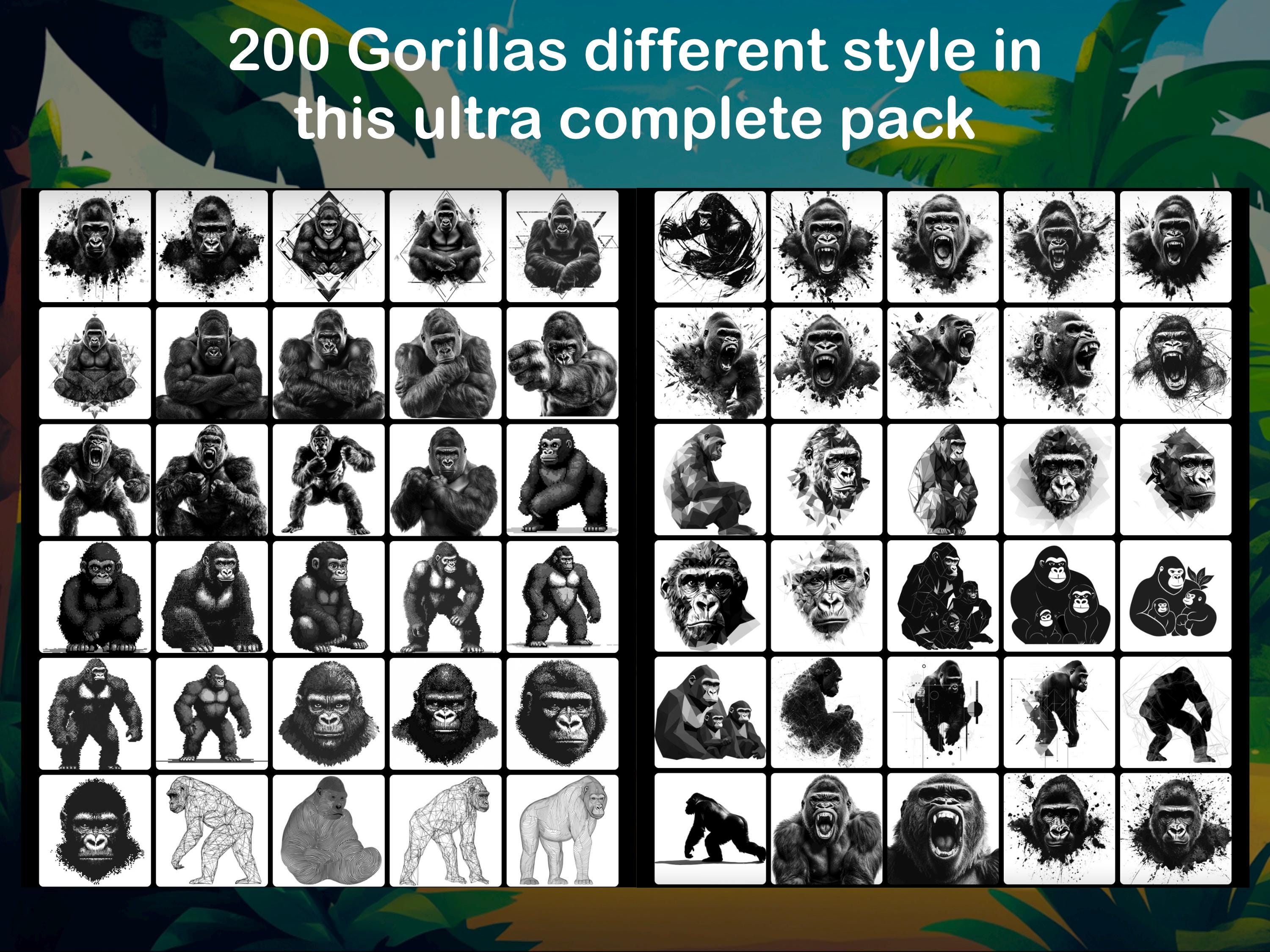 Procreate Gorilla Tattoo Brush Set preview 4
