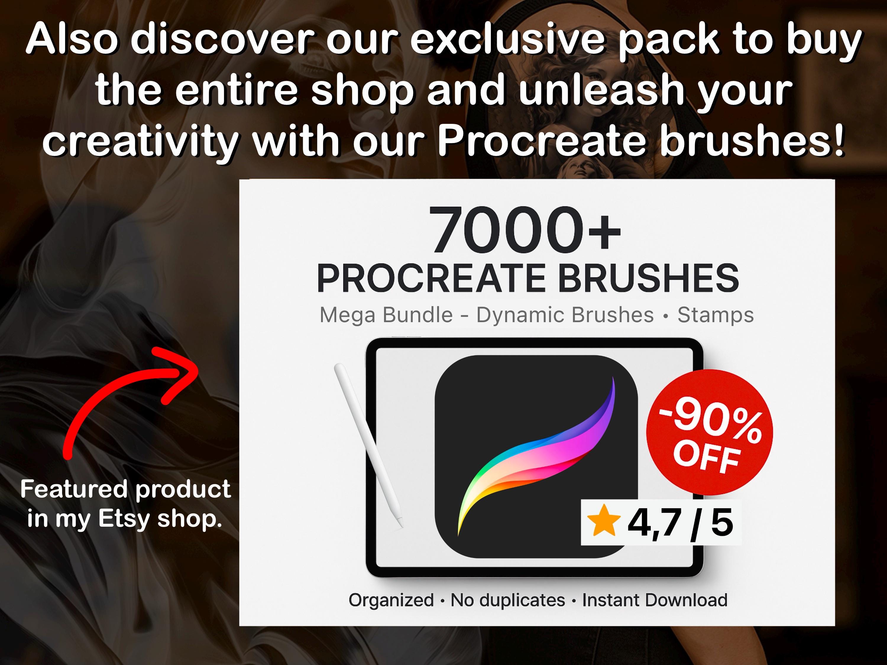 Procreate Christian Religious Brush Stamps Tattoo Designer Photoshop ABR PNG PDF preview 2