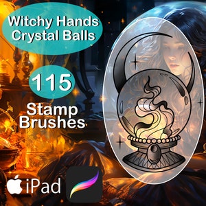 Procreate Witchy Hands & Crystall Balls Brush Set