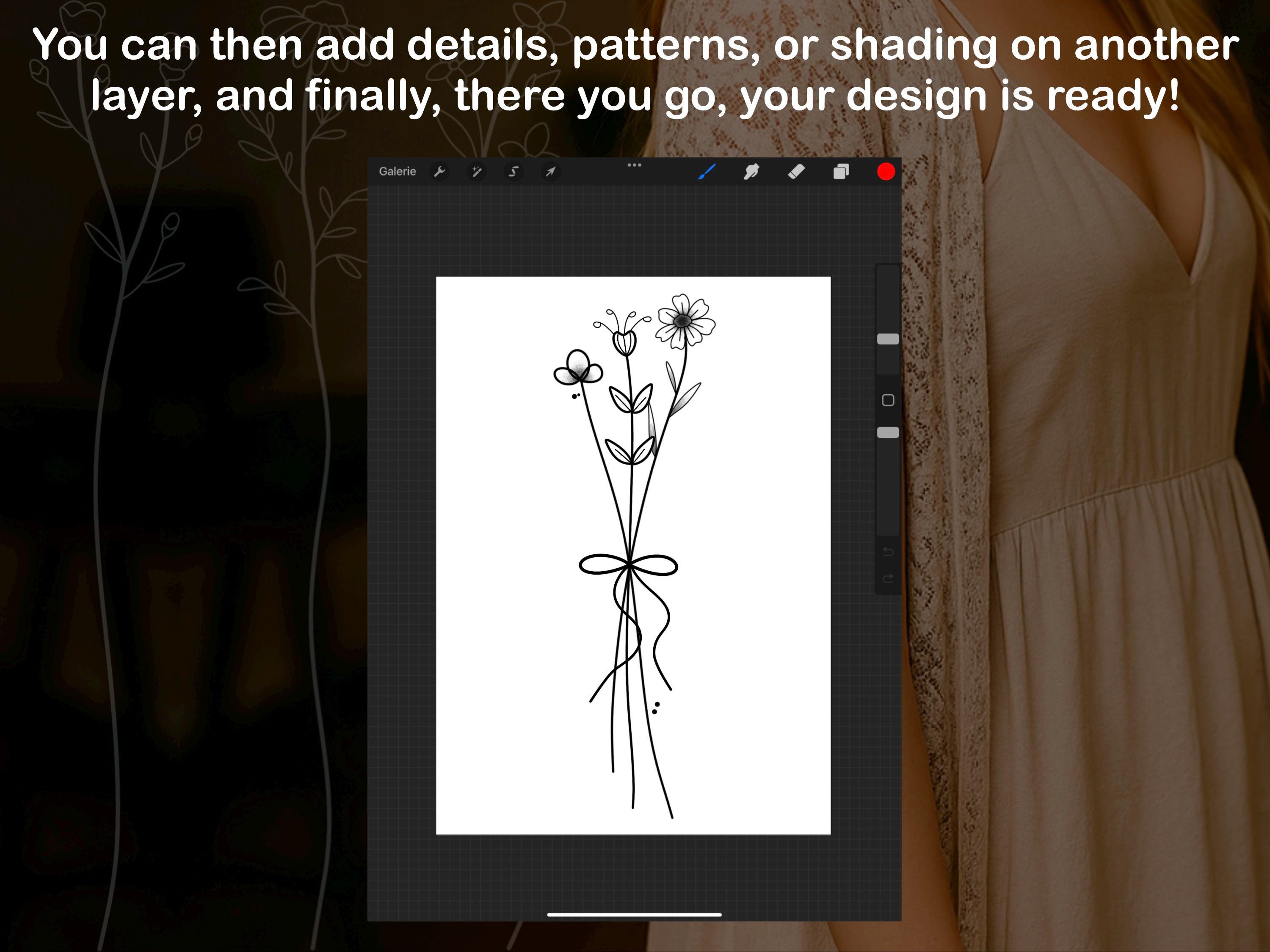 Procreate Botanical Minimalist Line Art Brush Set Photoshop ABR PDF PNG preview 6