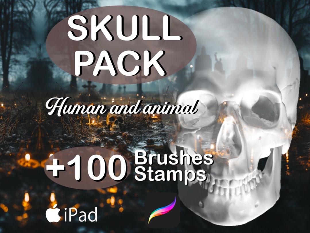 Procreate Skull Brush Tattoo Brush Set Etsy