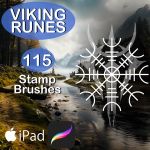 Procreate Viking Nordic Runes Stempelset