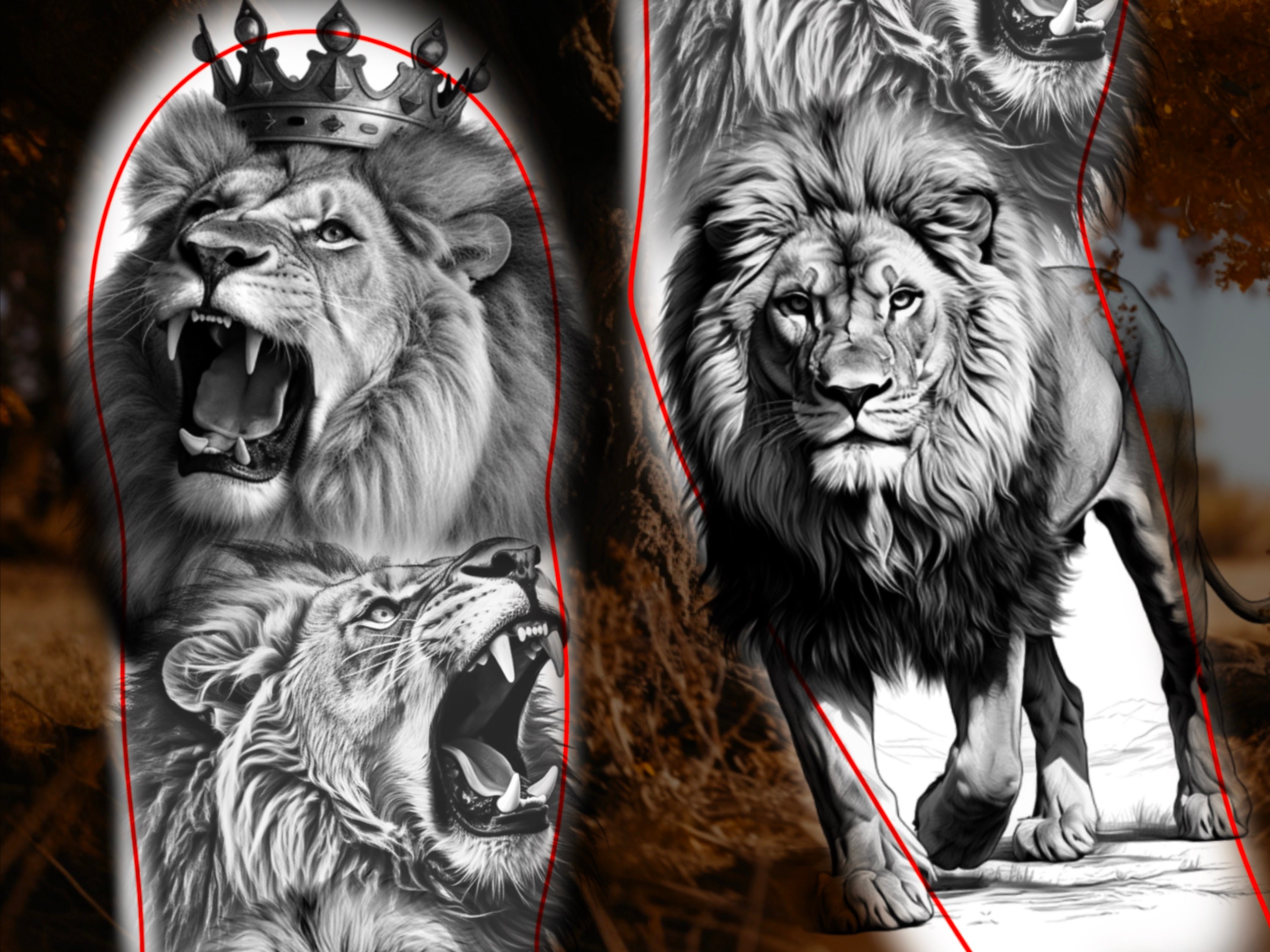 Procreate Lion Realistic Brush Stamps Photoshop preview 4